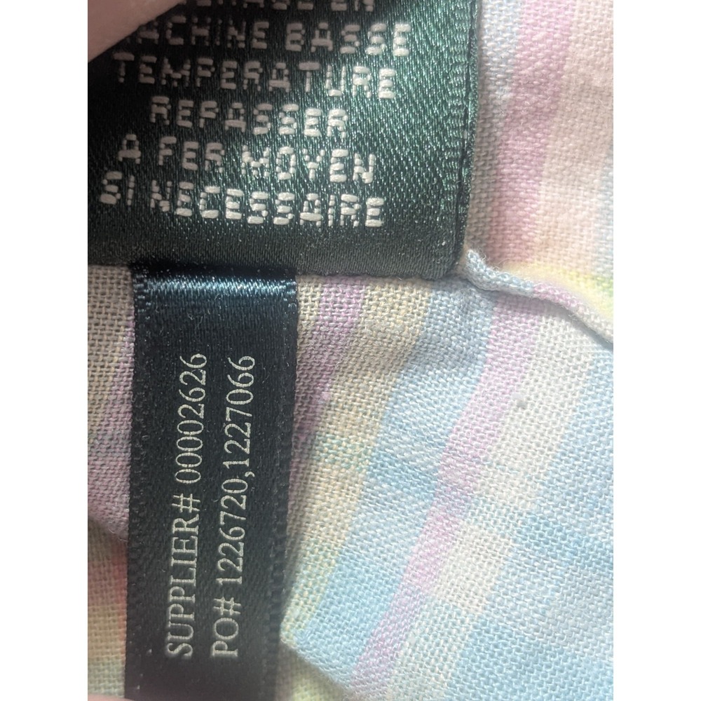 Lauren Ralph Lauren Shirt Womens 3X Pastel Plaid Linen Cotton Roll Tab - Picture 13 of 16